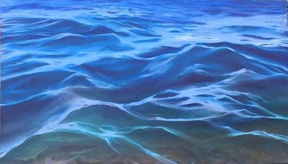 Ocean Water - 4.5&quot; x 2.5&quot; - Canvas Print
