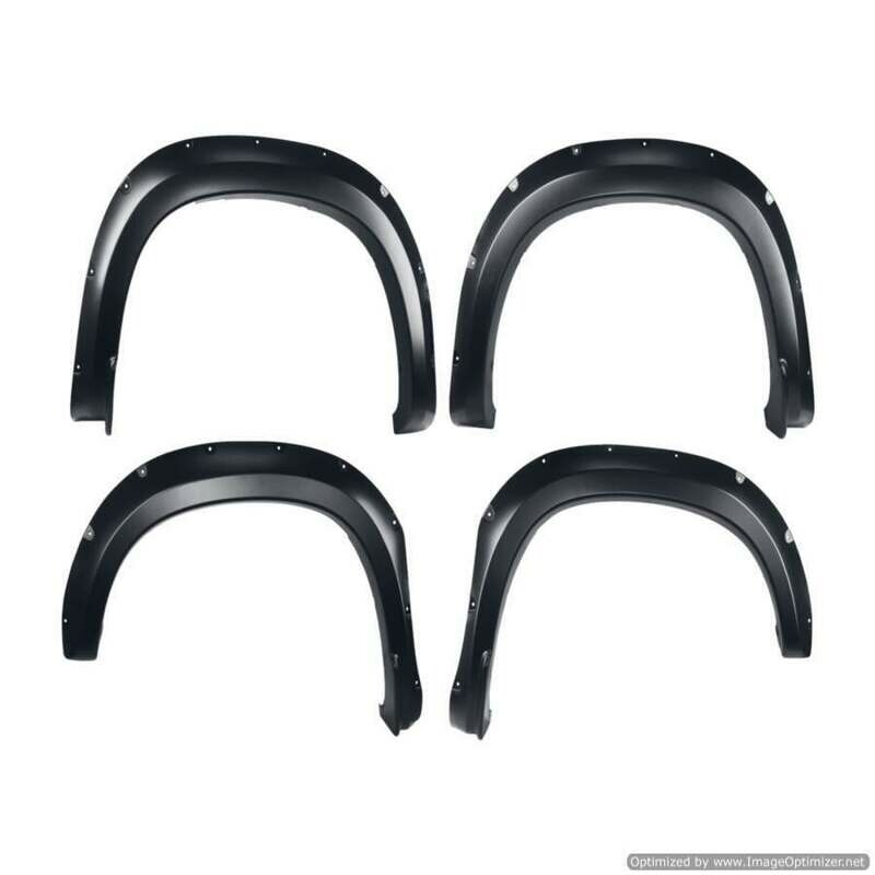 Fender Flares For 2019-2020 Chevy Silverado 1500 Pocket Style Smooth Black