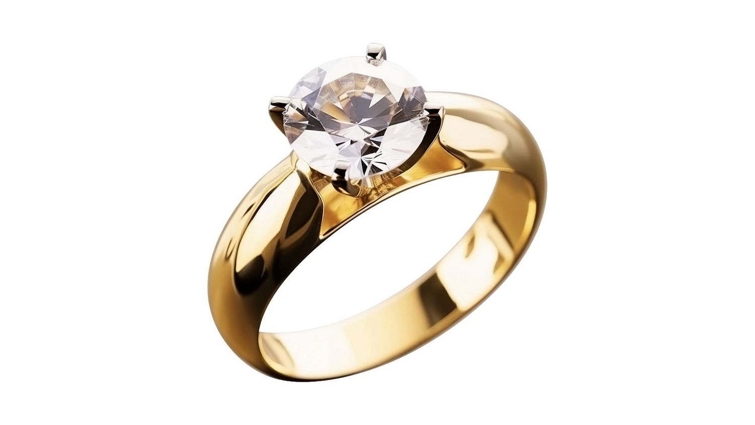 4.01 carat Oval Lab Diamond Lotus Prong Cigar Band Ring