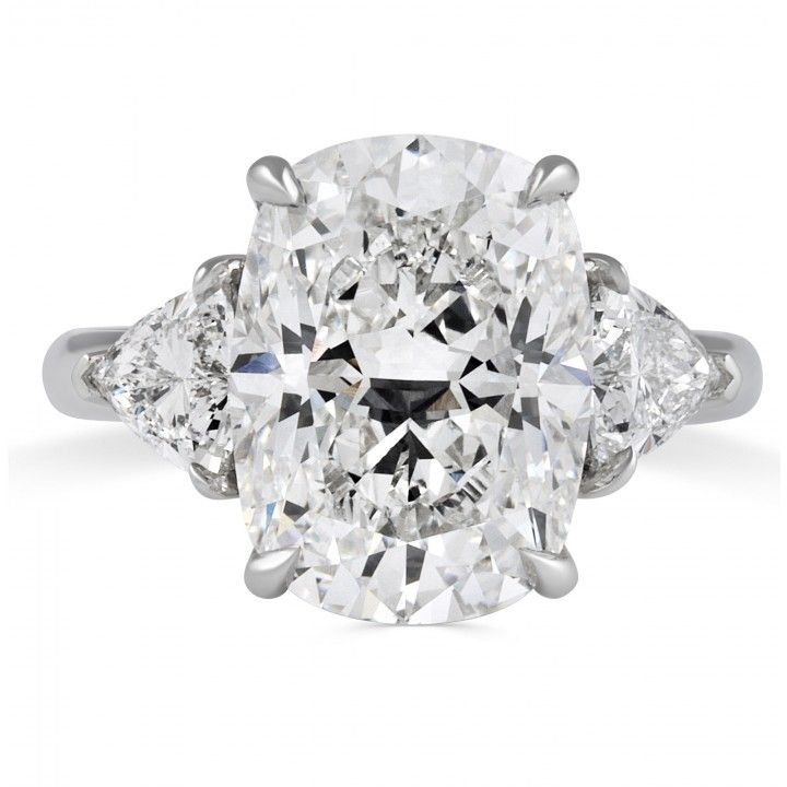 6.11 carat Cushion Cut Lab Diamond Three-Stone Ring
