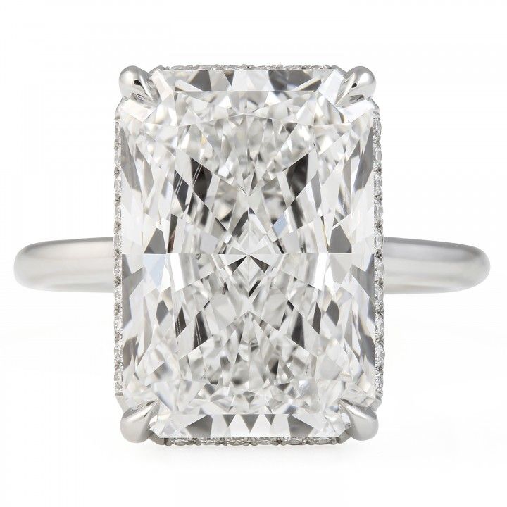 8.50 carat Radiant Cut Lab Diamond Solitaire Ring