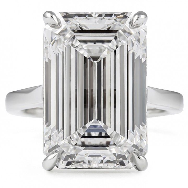 12.01 carat Emerald Cut Lab Diamond Engagement Ring