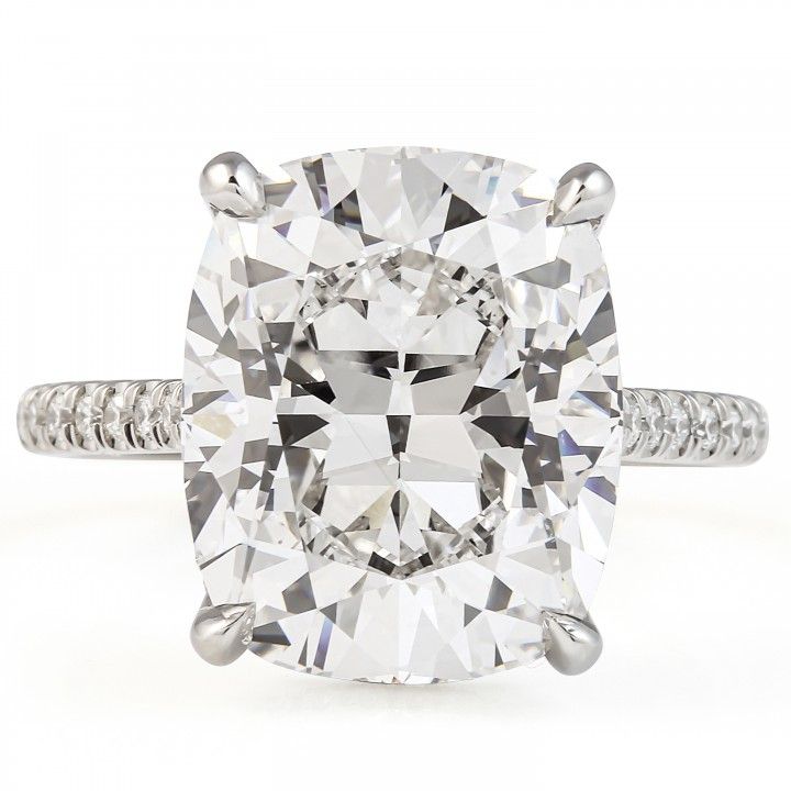 8.51 Carat Cushion Cut Lab Diamond Ring