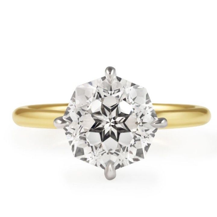 3.03 carat Octagon Lab Diamond Solitaire Ring