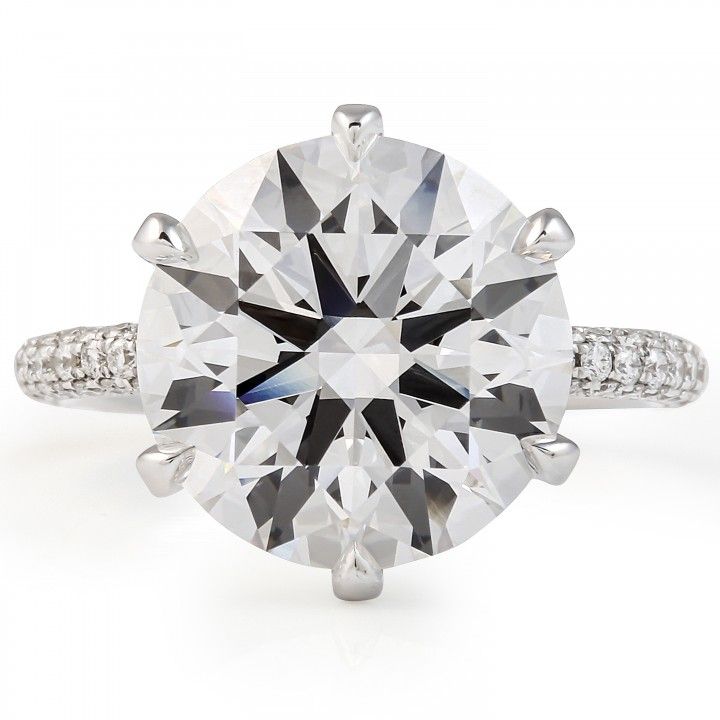 7.20 Carat Round Lab Diamond Three Row Band Ring