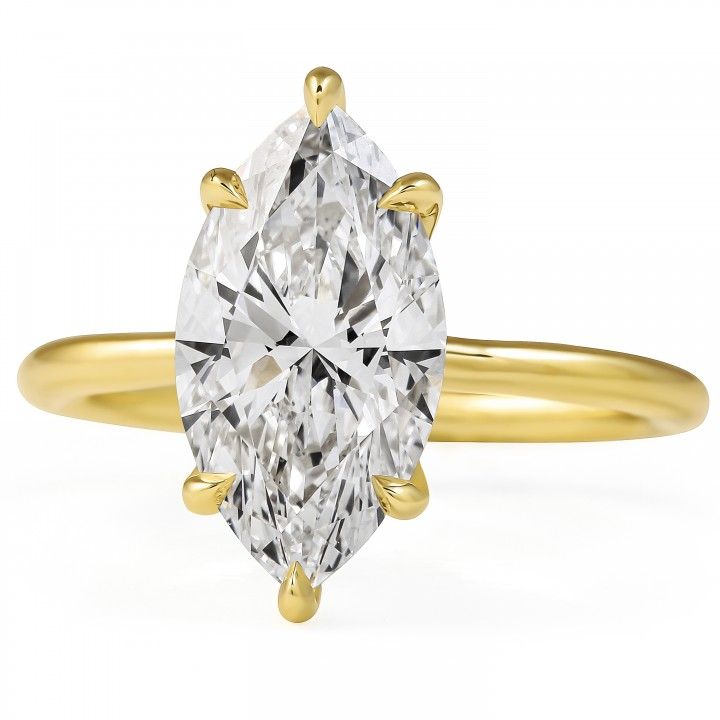 2.67 carat Marquise Cut Lab Diamond Ring