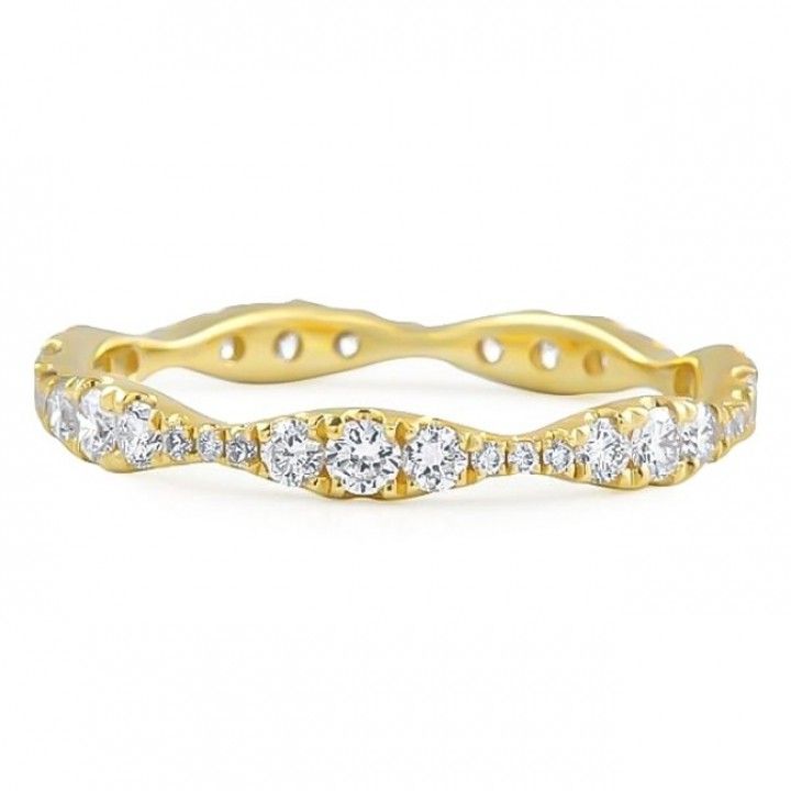 0.60 Carat Graduating Size Round Diamond Pave Band