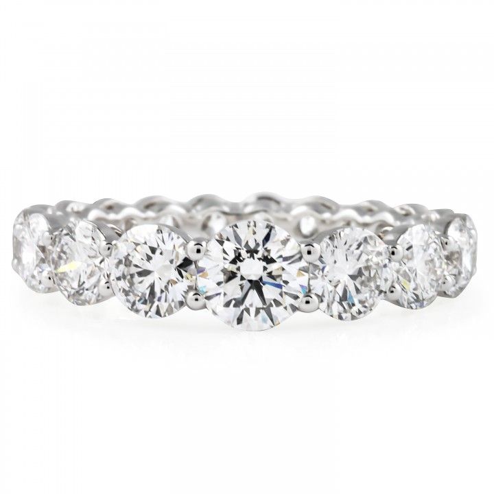 3.3 carat Round Lab Diamond Tapered Eternity Band
