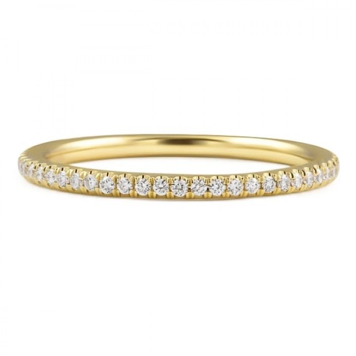 Super Slim Pave Wedding Band