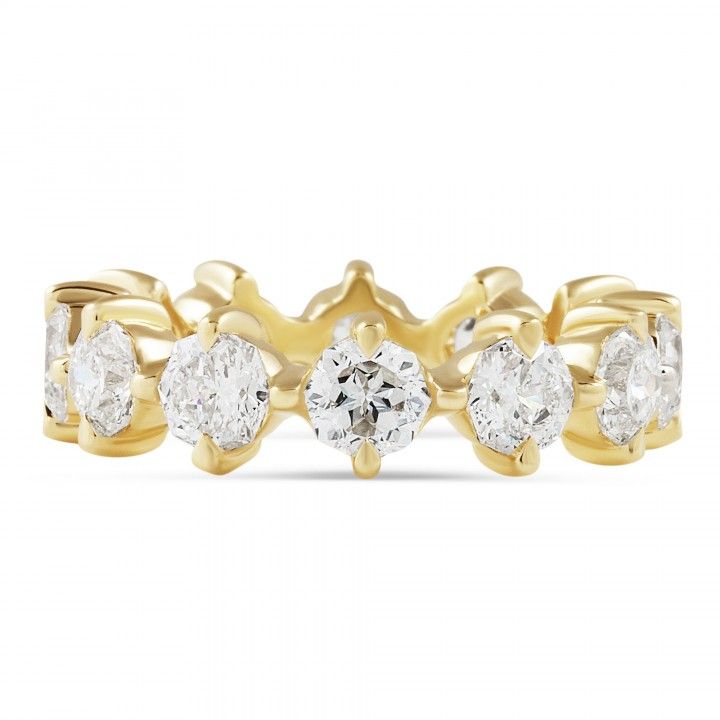 3.90 carat Octagon Nova Lab Diamond Compass Eternity Band