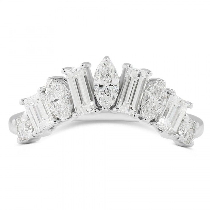 Marquise and Baguette Lab Diamond Tiara Band