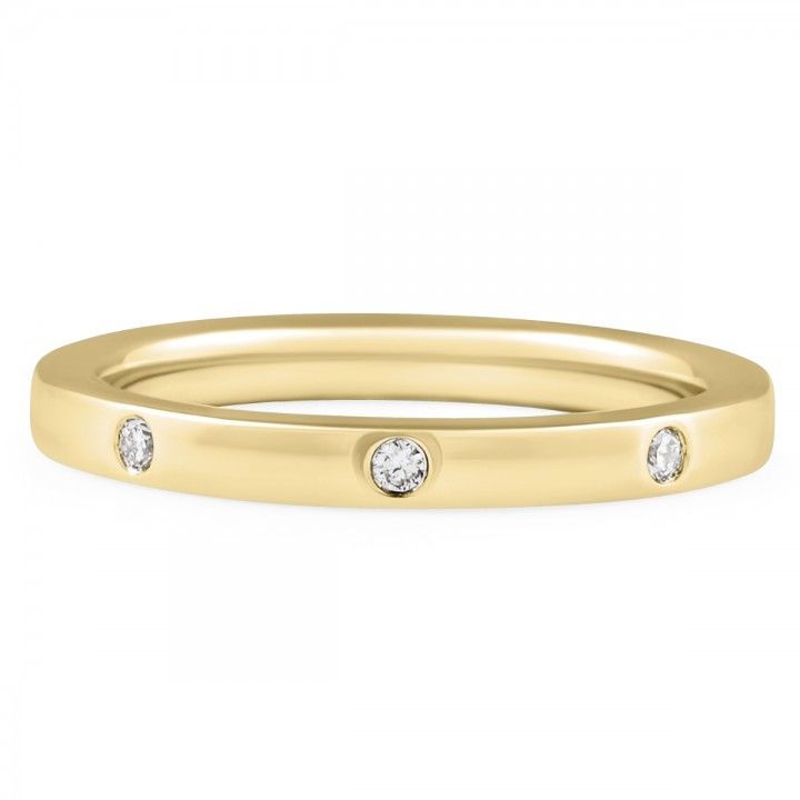 Petite Round Lab Diamond Inlay Band