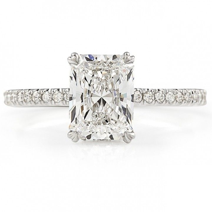 1.70 carat Radiant Cut Lab Diamond Signature Wrap Ring