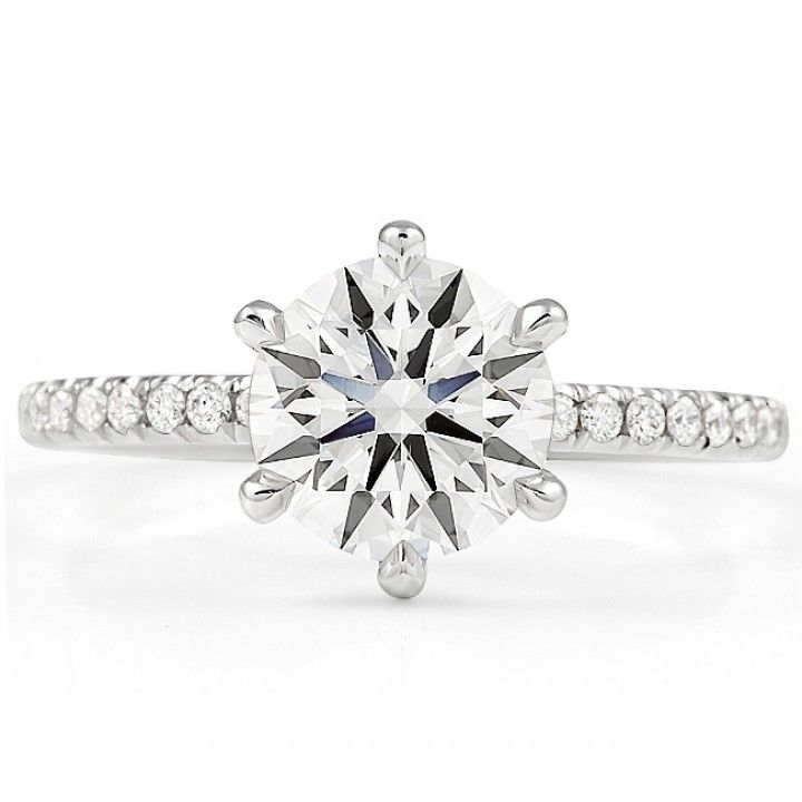 1.50 carat Round Lab Grown Diamond Engagement Ring