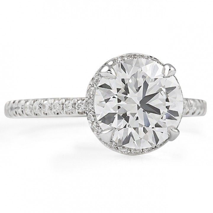2.32 carat Round Lab Diamond Hidden Halo™ Engagement Ring