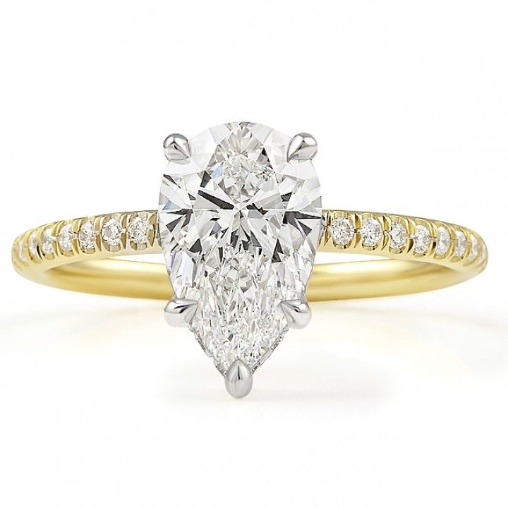 1.56 carat Pear Shape Lab Diamond Signature Wrap Ring