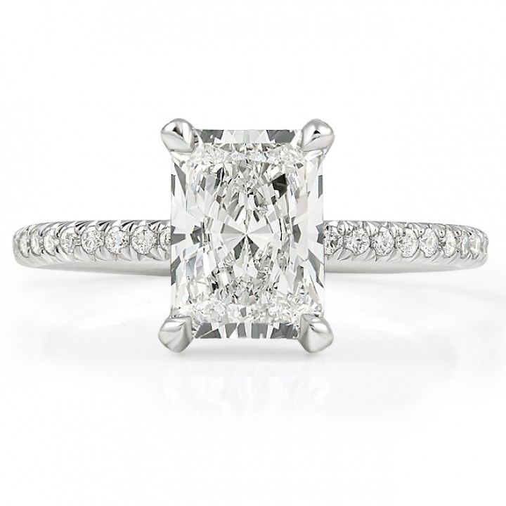 1.61 carat Radiant Cut Lab Diamond Engagement Ring