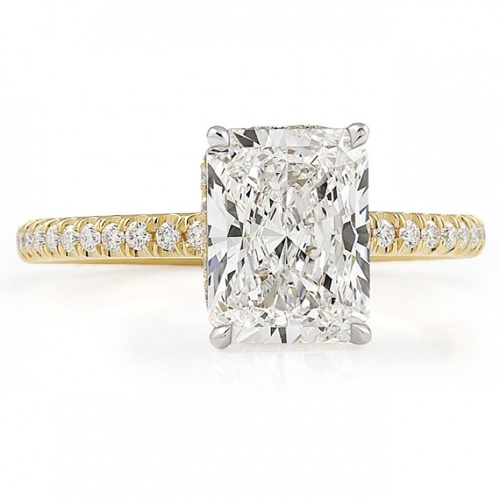 1.78 carat Radiant Cut Lab Diamond Invisible Gallery™ Engagement Ring