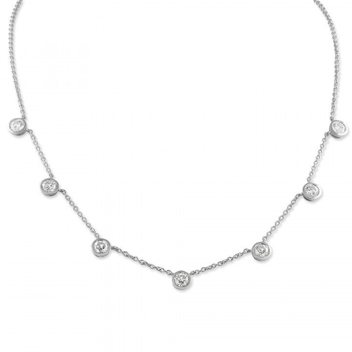 2.60 carat Round Lab Diamond Bezel by The Yard Necklace