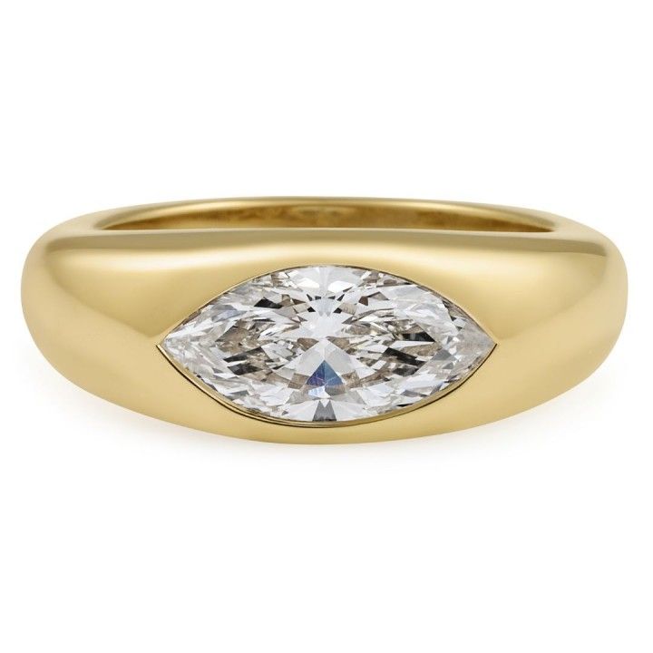 1.6 carat Marquise Lab Diamond Dome Ring