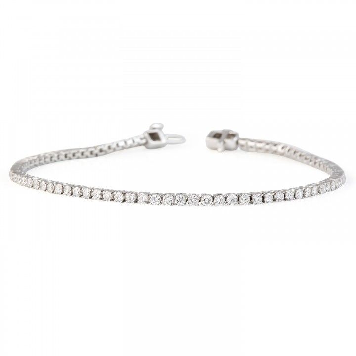 1.90 carat Round Lab Diamond Tennis Bracelet