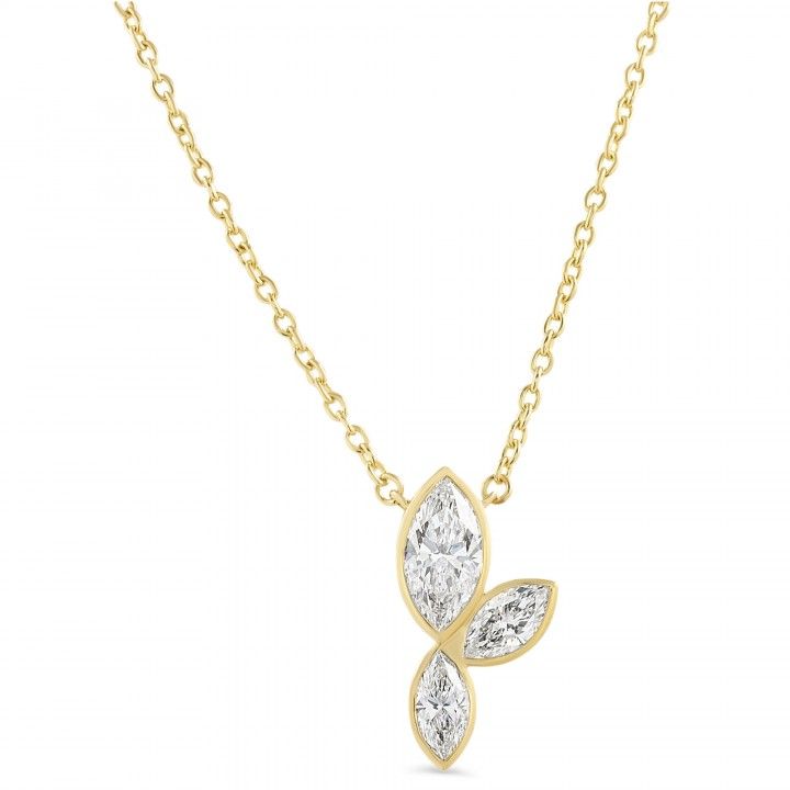 1.60 carat TW Marquise Lab Diamond Trio Pendant