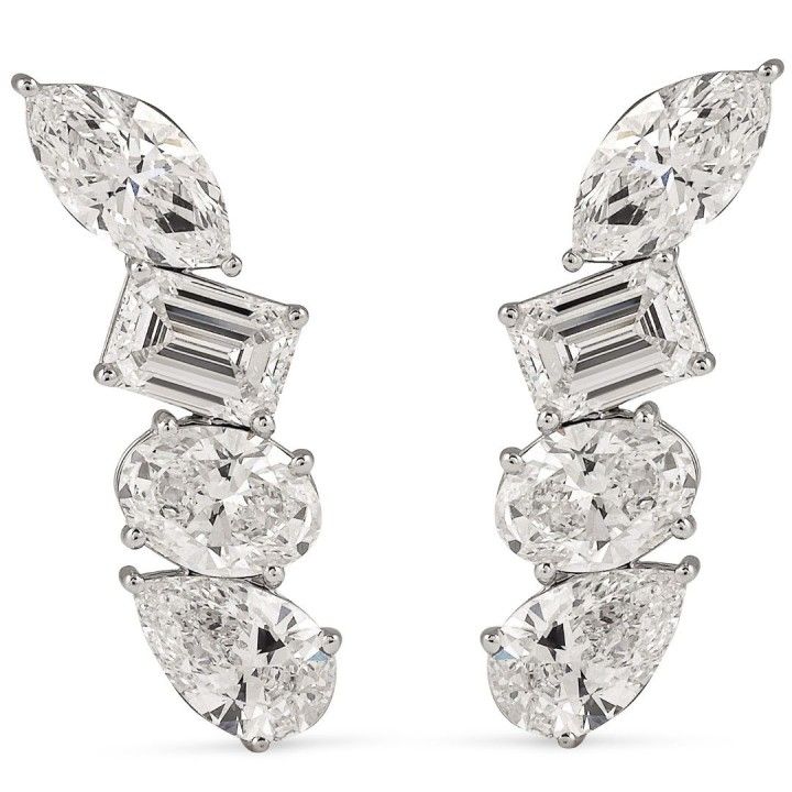 4 carat Multi-Shape Crawler Lab Diamond Earrings