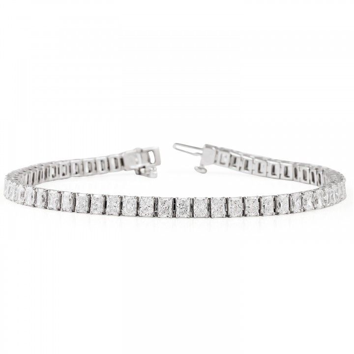 7.20 carat Radiant Cut Lab Diamond Tennis Bracelet