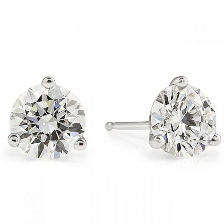 1.60 carat TW Round Lab Diamond Stud Earrings