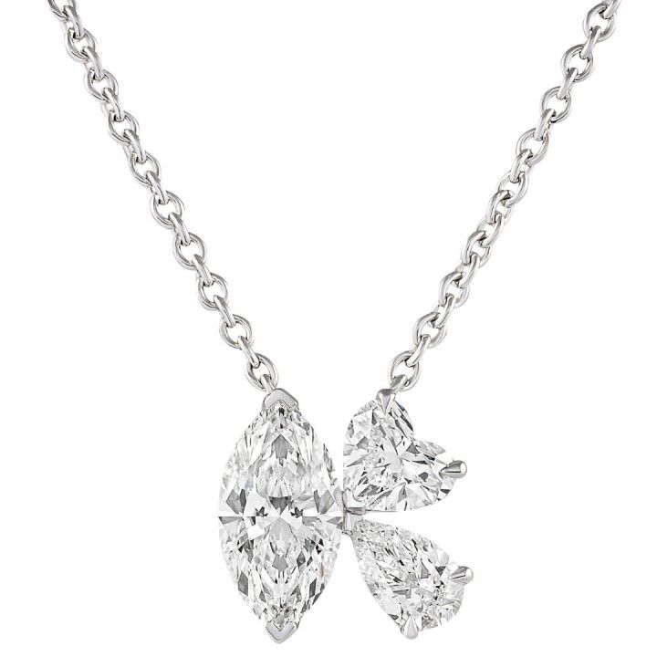 2.50 carat TW Marquise Lab Diamond Trio Pendant