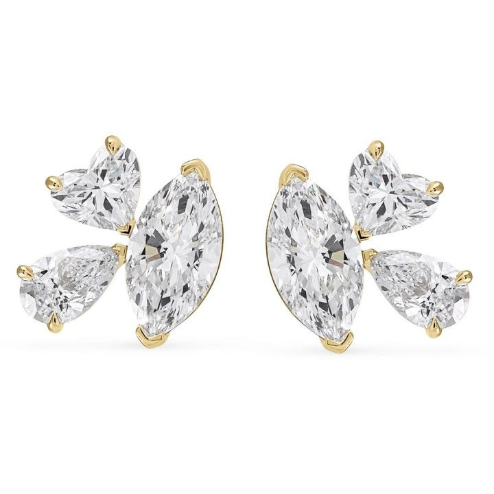 2.55 carat TW Marquise Lab Diamond Trio Studs