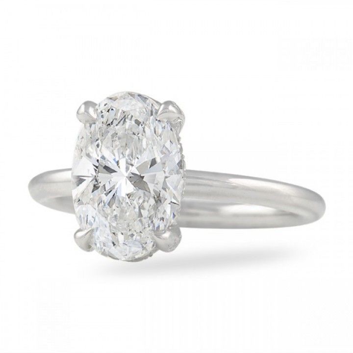 2.20 carat Oval Diamond Solitaire Engagement Ring