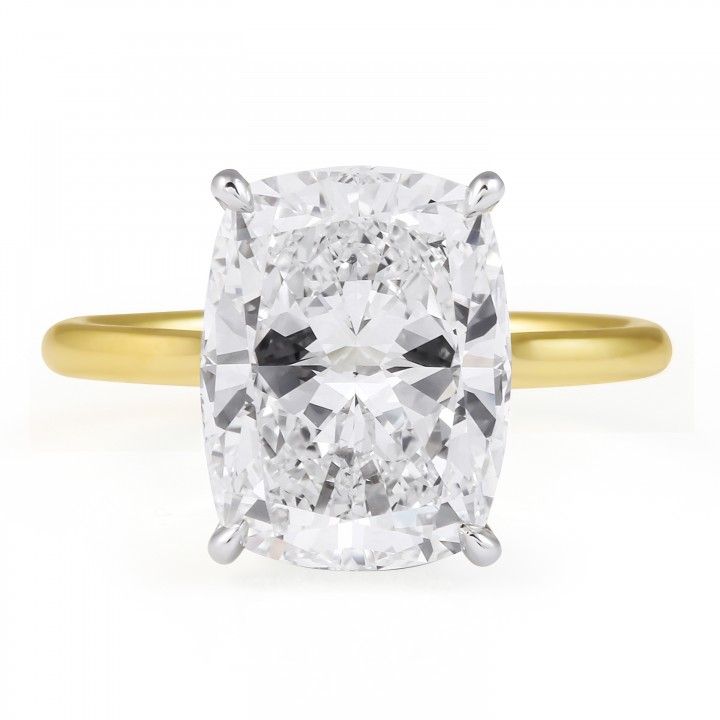 5.03 carat Cushion Cut Diamond Invisible Gallery™ Ring
