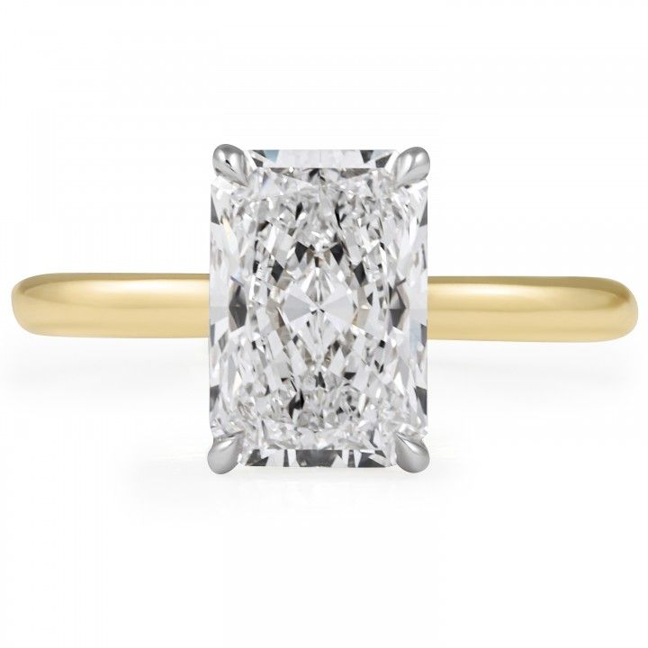 2.58 carat Radiant Cut Lab Diamond Signature Wrap Ring