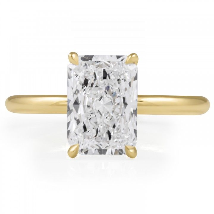 2.37 carat Radiant Cut Lab Diamond Solitaire Ring