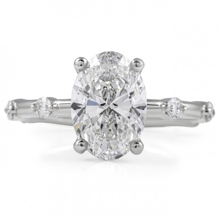 2 carat Oval Diamond Super Slim Engagement Ring
