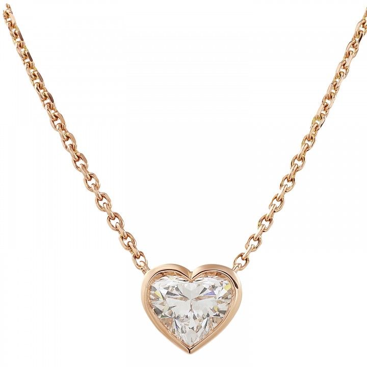 1.60 carat Heart Shape Lab Diamond Bezel Pendant