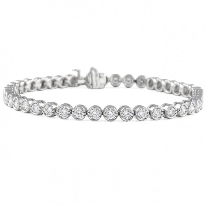 4.8 carat Lab-Grown Diamond Bezel Set Tennis Bracelet