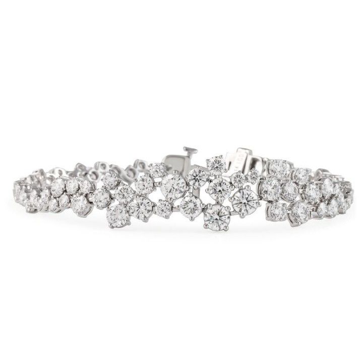 9.3 carat Lab Diamond Cluster Bracelet