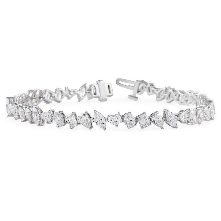 6.80 carat Mixed Shape Lab Diamond Tennis Bracelet
