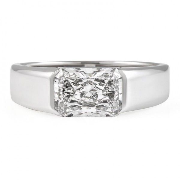 Radiant Cut Lab Diamond Signet Ring