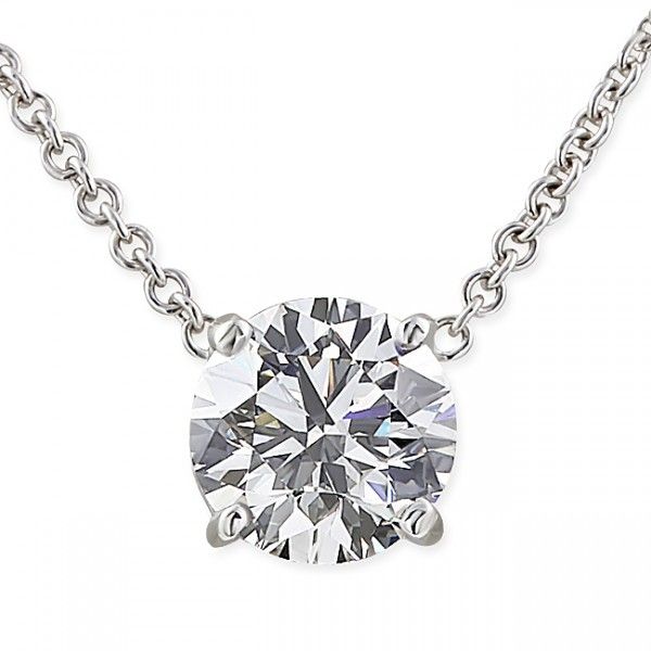 1.51 carat Round Lab Diamond GIA Graded Solitaire Pendant
