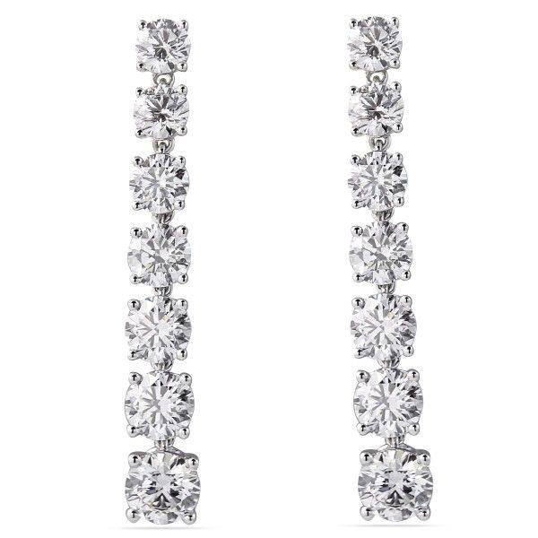 Graduating Round Lab Diamond Drop Earrings