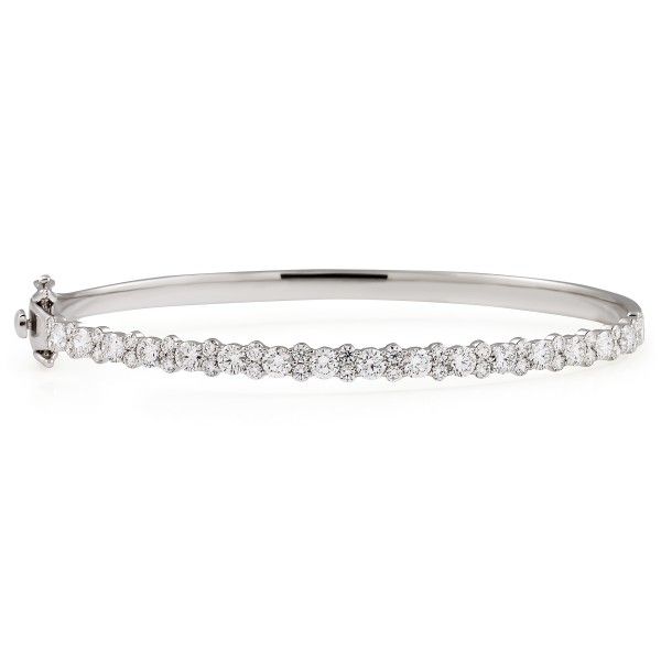 2.5 carat Lab Diamond Cluster Bangle Bracelet