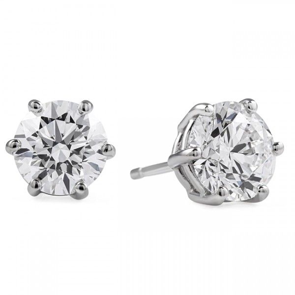 2.4 carat TW Lab-Grown Diamond GIA Graded 6-Prong Studs