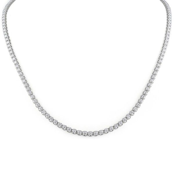 7 carat TW Lab Diamond Illusion Set Tennis Necklace
