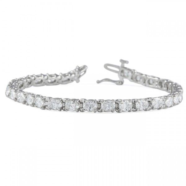 6.40 carat Lab-Grown Oval Diamond Tennis Bracelet