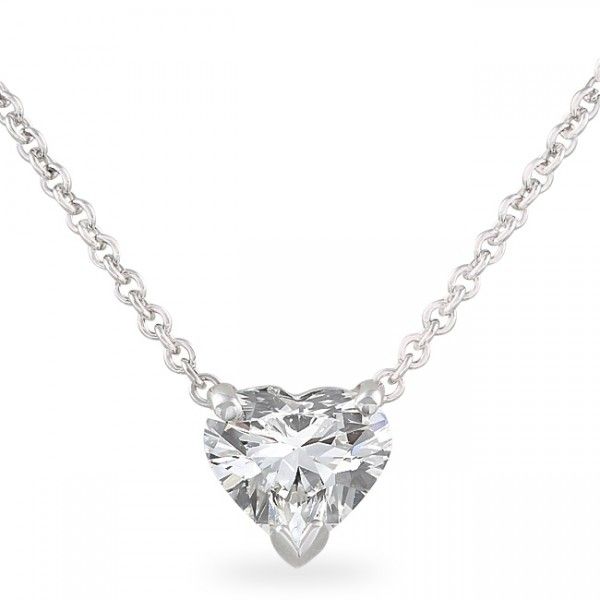 1.03 carat Heart Shape Lab Diamond Solitaire Pendant