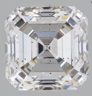6.07 ct. Asscher Lab Grown Diamond  J Color SI1