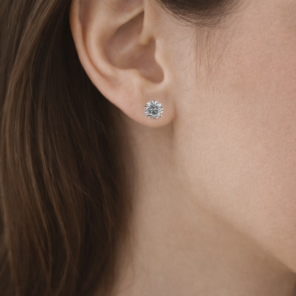 2 Carat TW Lab-Grown GIA Graded Diamond Studs